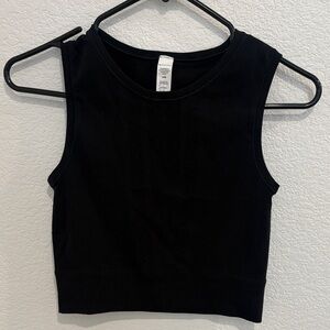 Athleta Black Cropped Tank Top